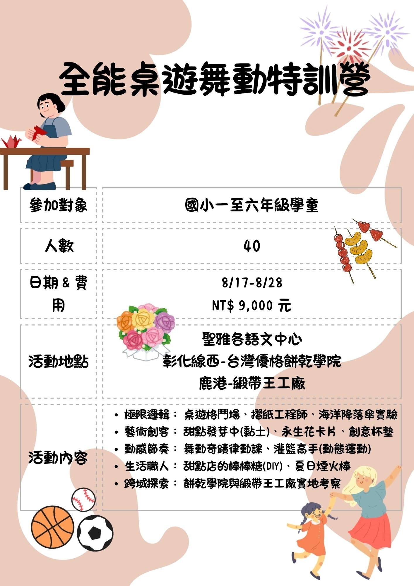 第四梯次全能桌遊舞動特訓營內容-修